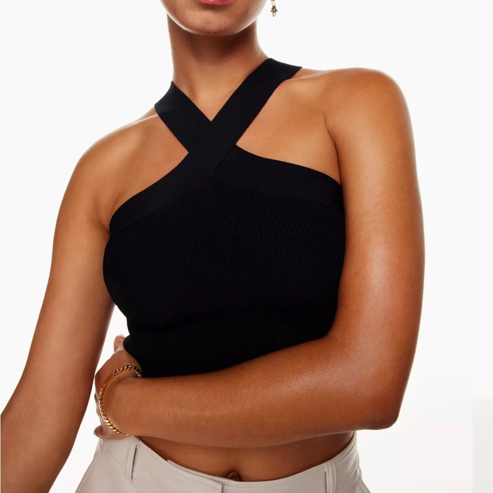 Babaton Cross Neck Sculpt Knit Tank